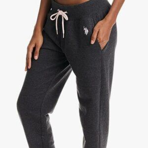 U.S. Polo Assn. Womens Sweatpants with Pockets, French Terry Joggers - Medium